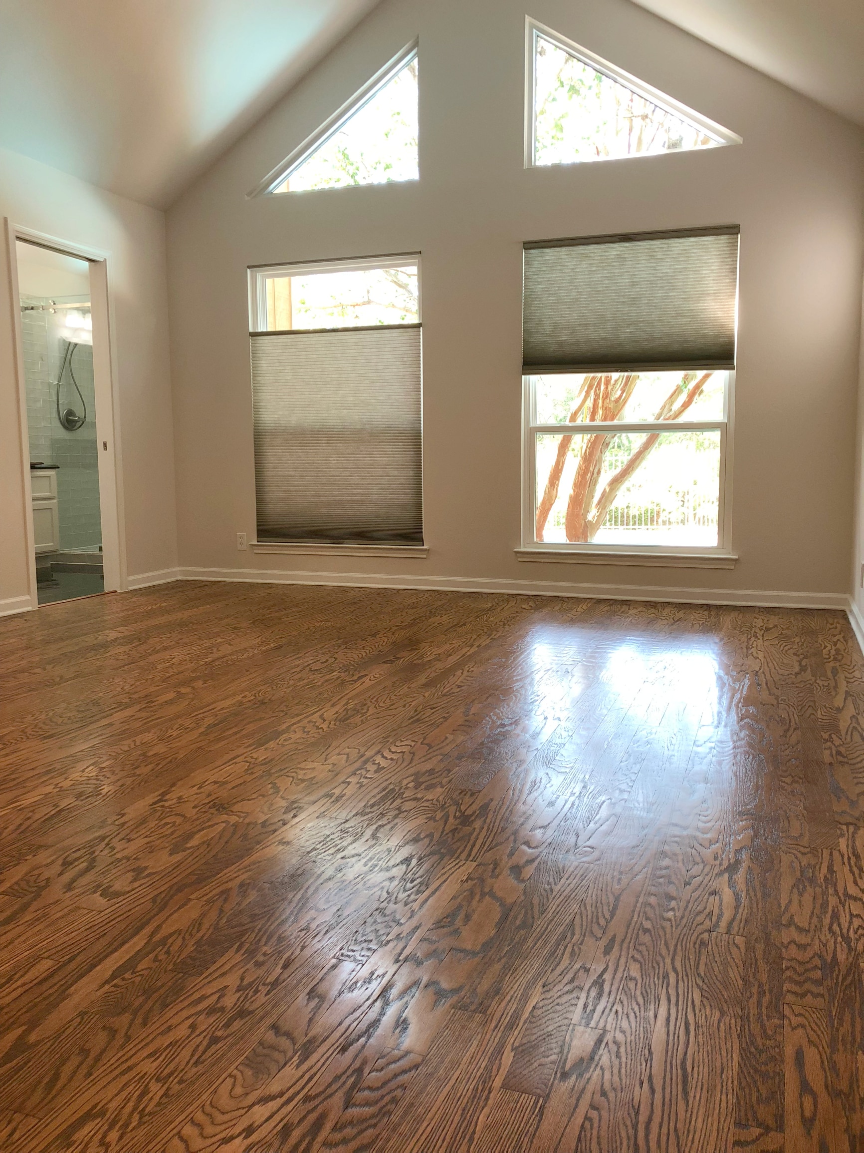 Honeycomb Shades Wood Floor